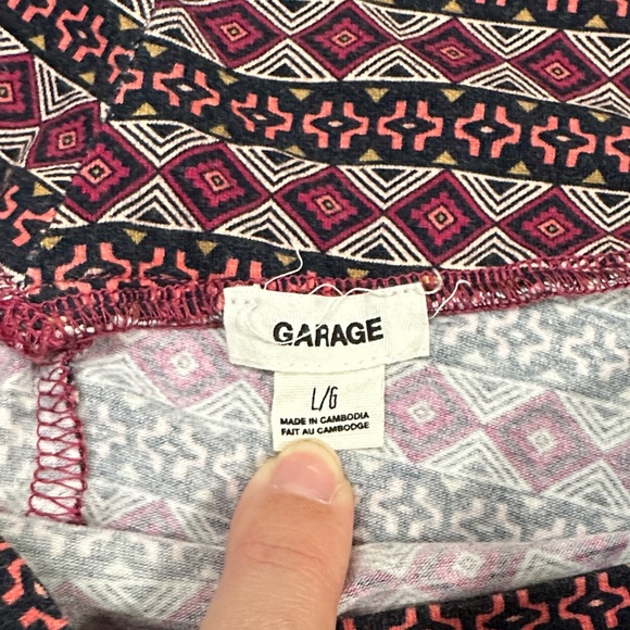 Garage Pink and Black Patterned Crop Top - Picture 3 of 4